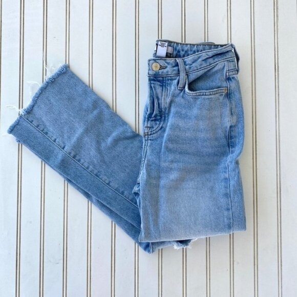 Forever 21 Light Blue Distressed Bootcut Style Jeans Size 25 - Picture 2 of 9